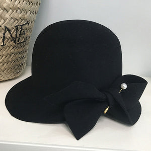 Elegant Formal Women Wool Felt Hat